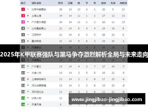 2025年K甲联赛强队与黑马争夺激烈解析全局与未来走向