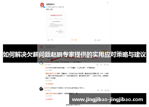 如何解决欠薪问题赵鹏专家提供的实用应对策略与建议
